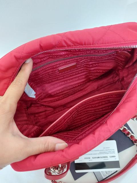 Sell Prada Nylon Quilted Shoulder Bag Red HuntStreet